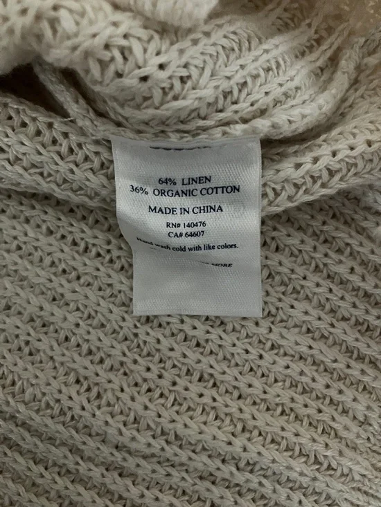 Faherty Women's Miramar Linen Polo Sweater Size L NWT Ocean Stripe - Picture 11 of 11